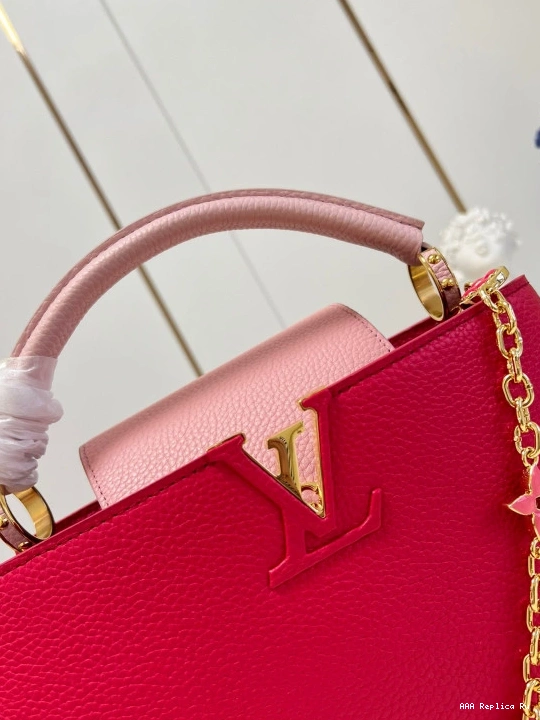 AAA Pruses Bags LOUIS CAPUCINES VUITTON MM 0815